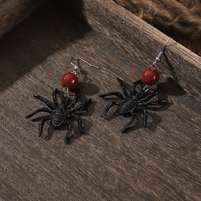Diablo Punk Spider Exaggerated Earrings