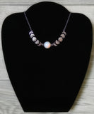 Sliver Moon Phase with Zircon Refined Necklace
