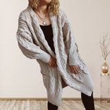 Loose Thickened Knitted Casual Style Cardigan Sweater