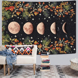 Vine & Phase of the Moon Printed Tapestry
