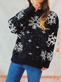 Christmas Snowflake Pattern Pullover Sweater