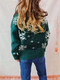 Christmas Snowflake Pattern Pullover Sweater