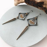 Vintage Triangular Eye of Horus Earrings