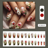 Fantasy Garden Ladybug Medium Square Press-On Nails