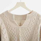 Cozy Round Neck Knitted Pullover Sweater