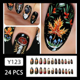 Forest Style Moonlight Red Mushroom Green Plant Landscape Wear Nail Patch