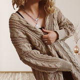 Loose Thickened Knitted Casual Style Cardigan Sweater