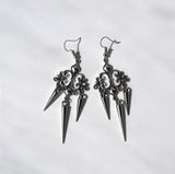 Retro Gothic Sliver Drop Earrings