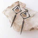 Vintage Triangular Eye of Horus Earrings