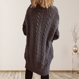 Loose Thickened Knitted Casual Style Cardigan Sweater