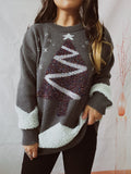 Christmas Tree Pattern Pullover Sweater