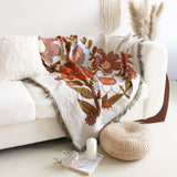 Bohemian Warm Flowers Printed Blanket