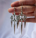 Retro Gothic Sliver Drop Earrings