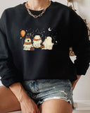 Halloween Fun Ghost Family Pattern Printed Sweatshirt