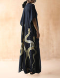 Golden Mystic Snakes Printed Loose Dress