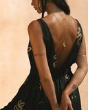 Ancient Mystery Legend Printed Goddess Dress