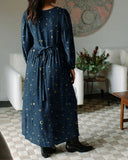 Navy Universe Print Cozy Smock Dress