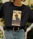 The Magician Cat Tarot Print Casual Oversized Witchy T-shirt