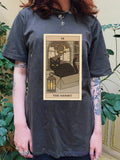 The Hermit Cat Tarot Print Casual Oversized Witchy T-shirt