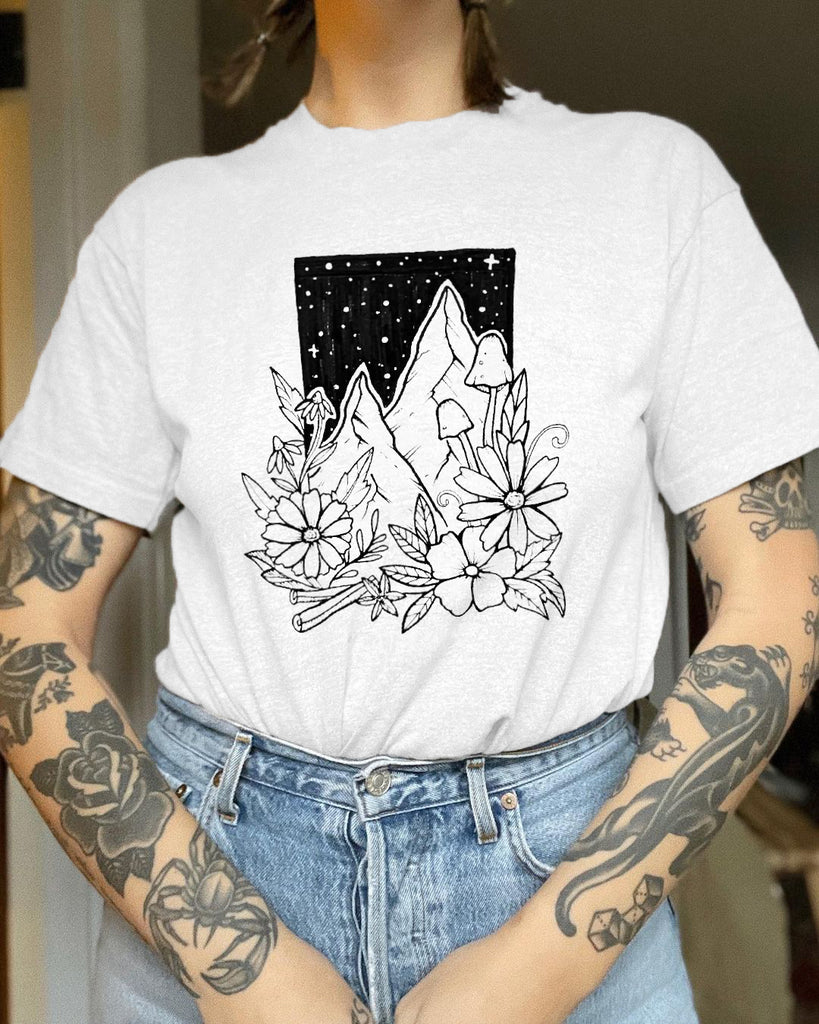 Plants Garden Printed Casual Oversized T-shirt