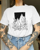 Plants Garden Printed Casual Oversized T-shirt