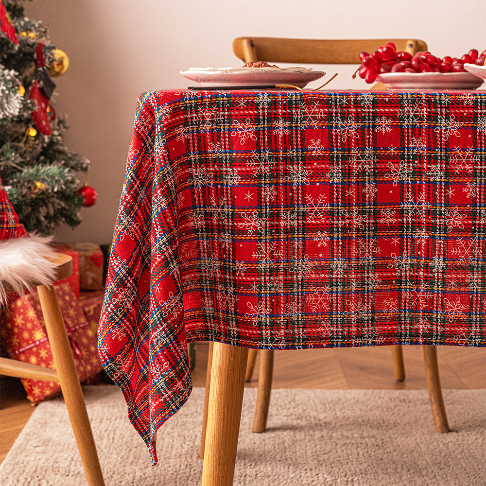 Plaid Knitted Tablecloth