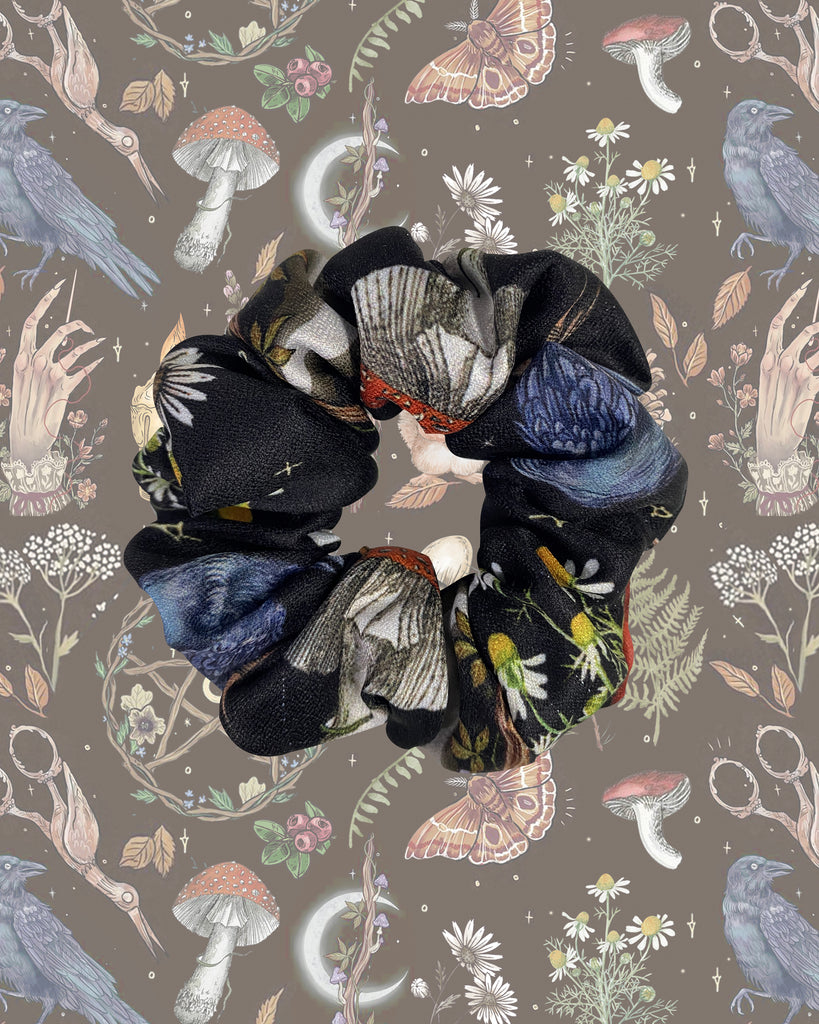 Magical Witch Vibe Print Hand Made Scrunchie