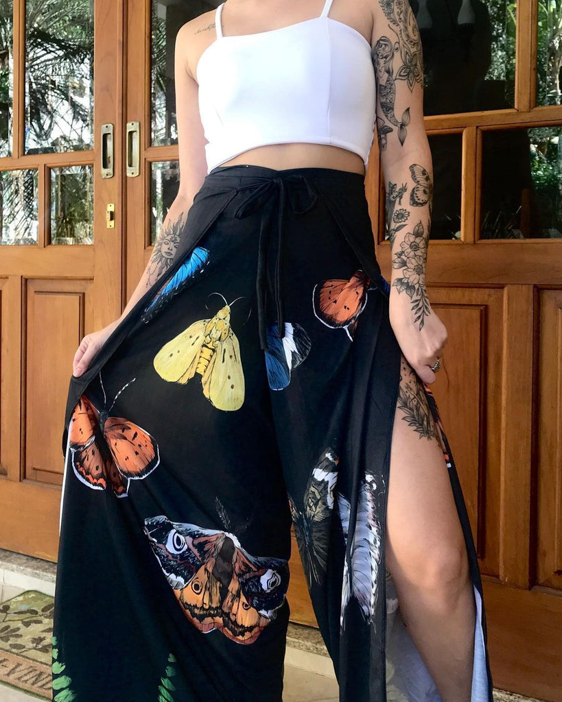 Mystic Butterflies Printed Fairy Casual Pants