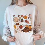 Hello Autumn Witchery Printed Casual Sweatshirt