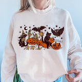 Halloween Bats Witchery Printed Casual Sweatshirt
