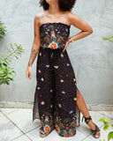 Fantastic Astros Printed Long Jumpsuit