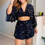 Fantasy Starry Printed Two-Piece Set