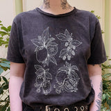 Dark Mystery Forbidden Fruit Printed Casual Oversized T-Shirt