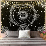 Moon & Stats Constellation Printed Series Tapestry For Home