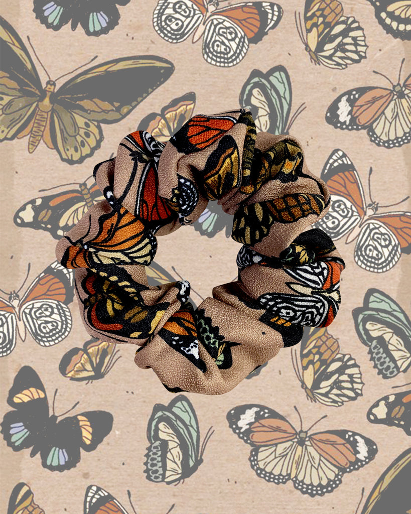 Fantastic Butterfly Printed Hand Made Scrunchie