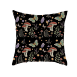 Mysterious Mushroom Paradise Print Cushion