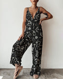 Fantastic Animal Skeleton Printed Jumpsuit