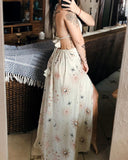 Moon & Stars Printed Maxi Dress