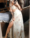 Moon & Stars Printed Maxi Dress
