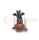 Halloween Bat Wings Black Cats Printed Casual Sweatshirt