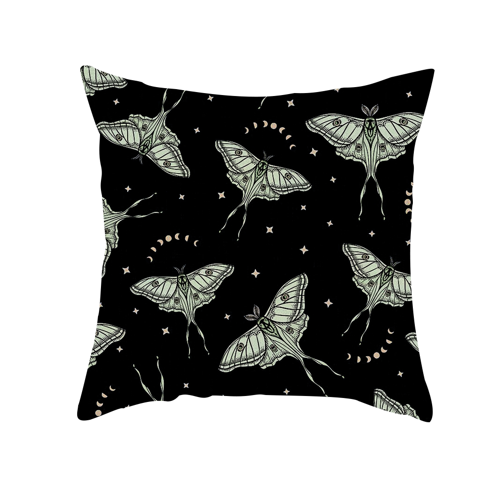 Moths Forest Print Cushion