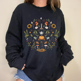Mysterious Garden Signs Printed Casual Sweatshirt