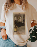 The Hermit Cat Tarot Print Casual Oversized Witchy T-shirt