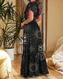 Temperament Black Star Print Dress