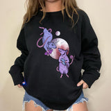 Magical Rats & Amethyst Printed Casual Sweatshirt