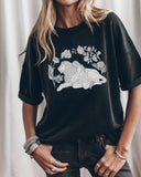 LEO Goddess Printed Casual Oversized T-Shirt