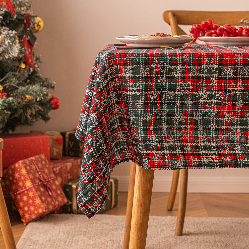 Plaid Knitted Tablecloth