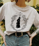 Wonderland Rabbit Printed Casual Oversized T-shirt