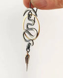 Irregular Geometric Earrings Snake Awl Pendant