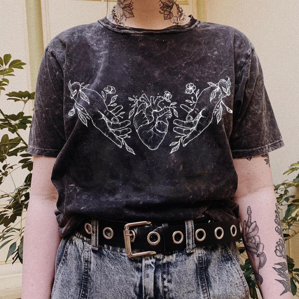 Devil's Heart Printed Casual Oversized T-Shirt